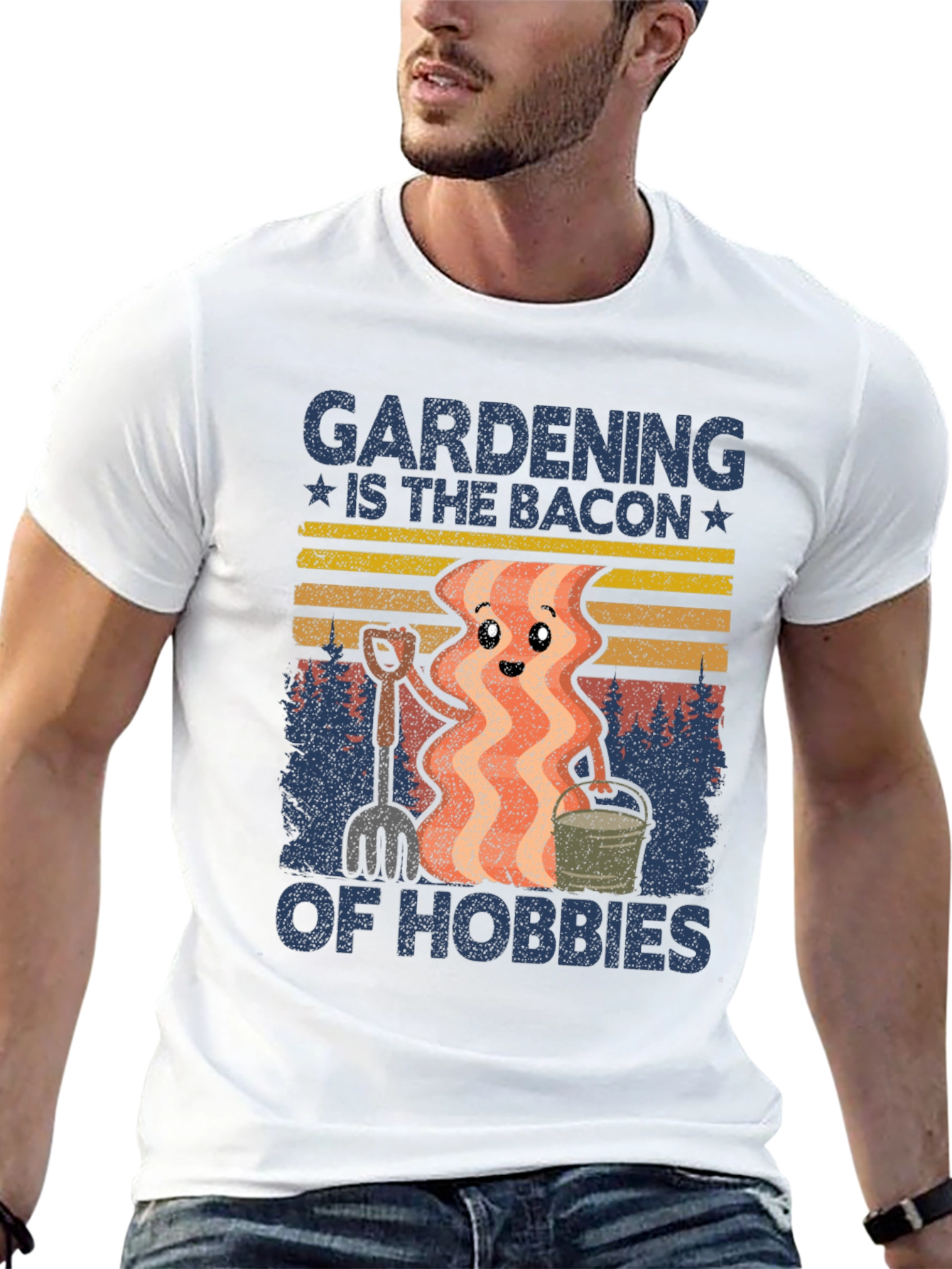 Gardening Bacon of Hobbies Graphic T-Shirt