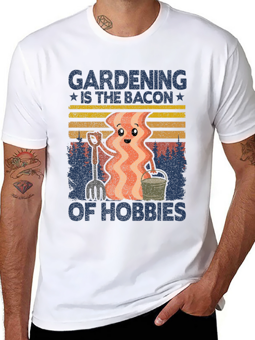 Gardening Bacon of Hobbies Graphic T-Shirt