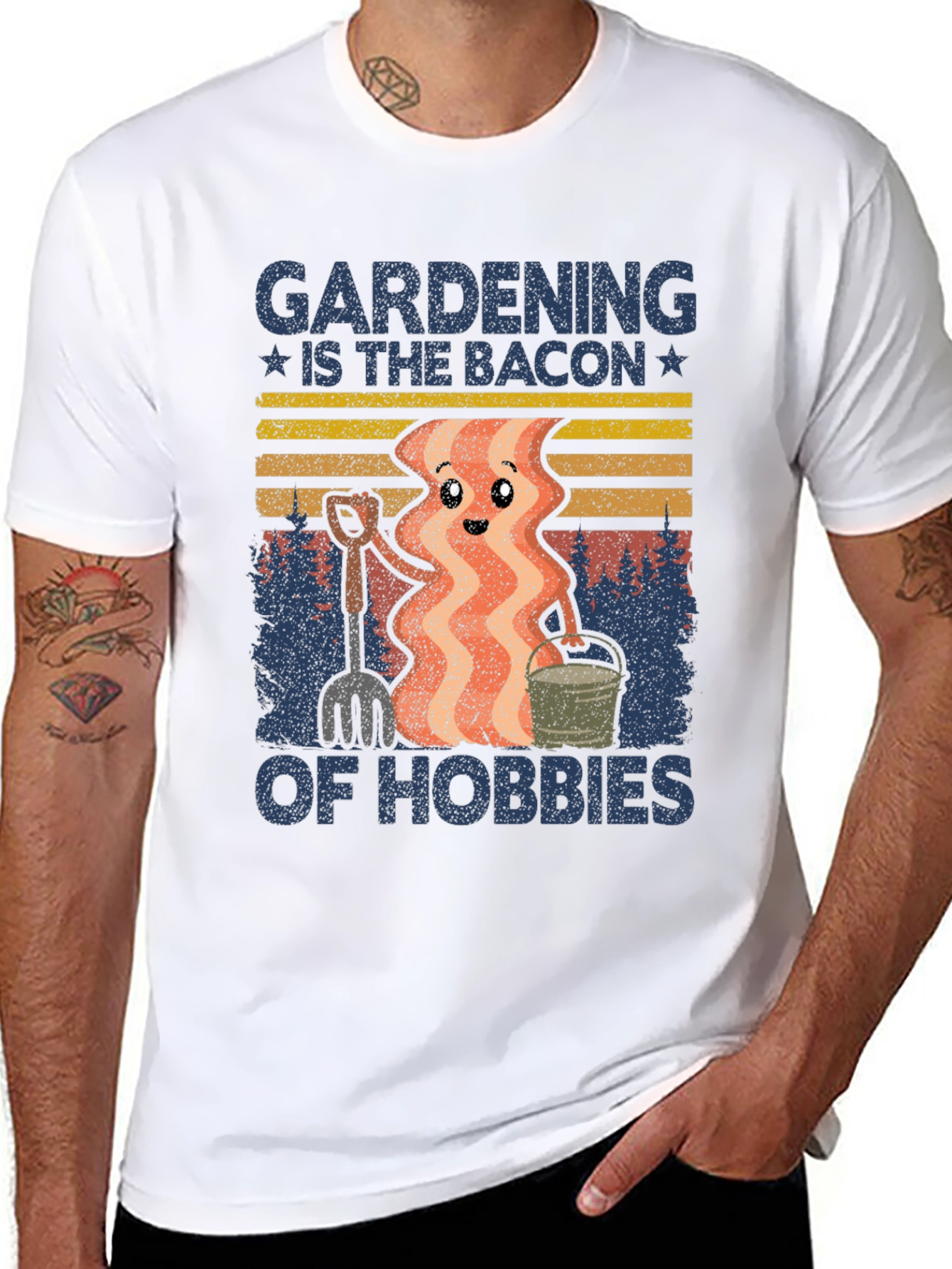 Gardening Bacon of Hobbies Graphic T-Shirt