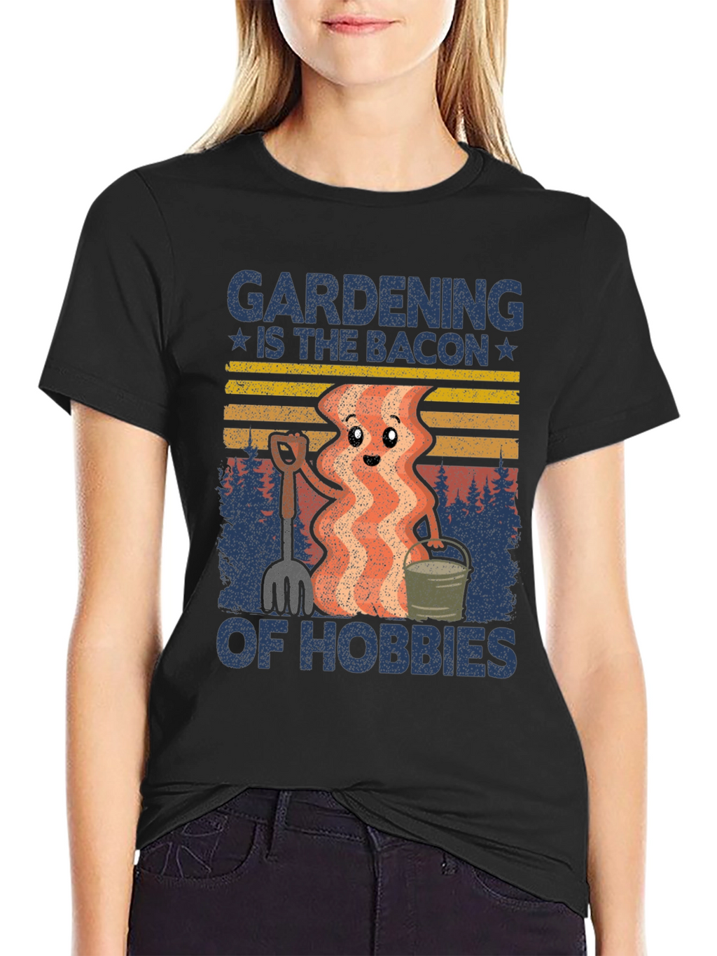 Gardening Bacon of Hobbies Graphic T-Shirt