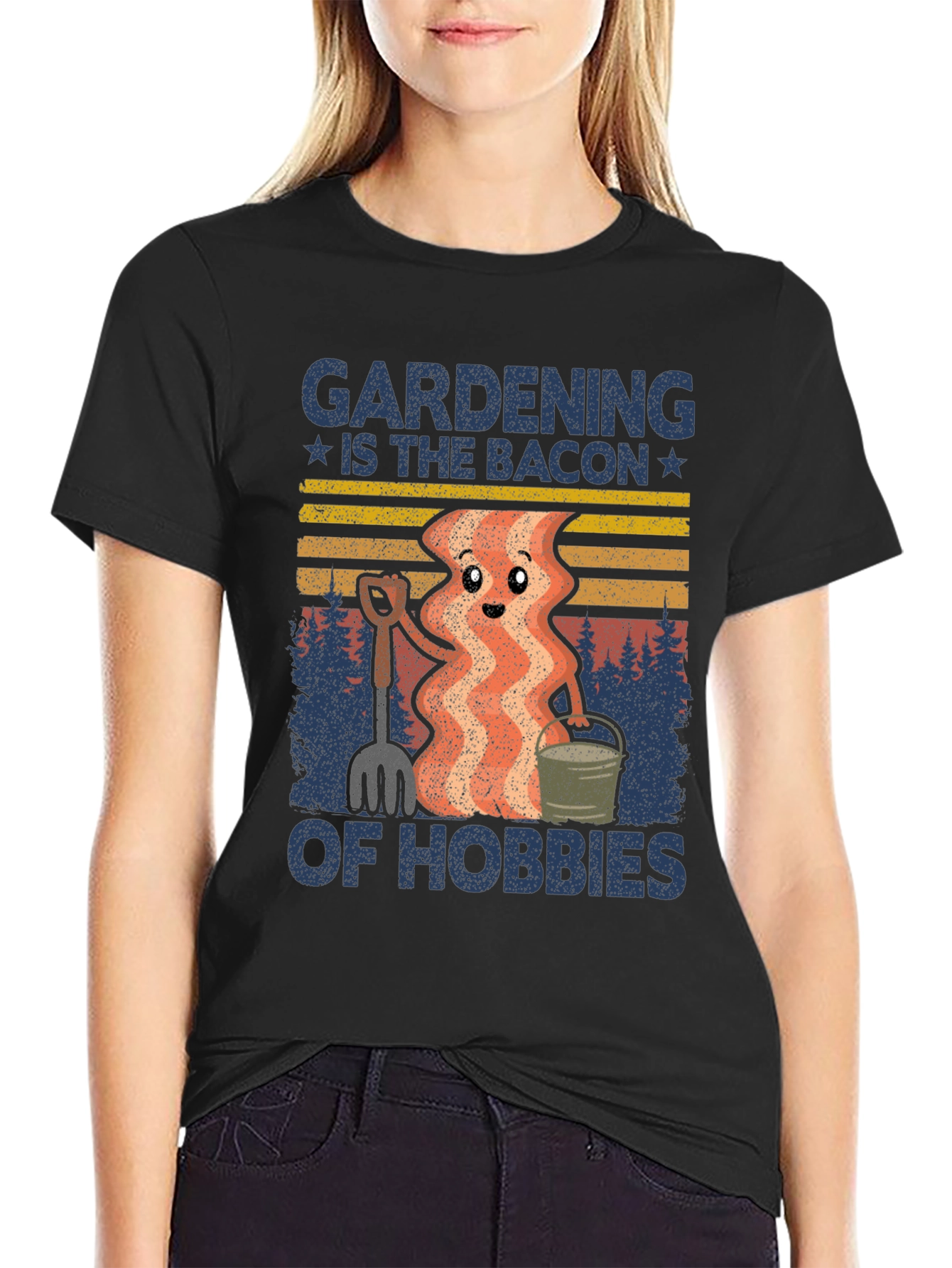 Gardening Bacon of Hobbies Graphic T-Shirt