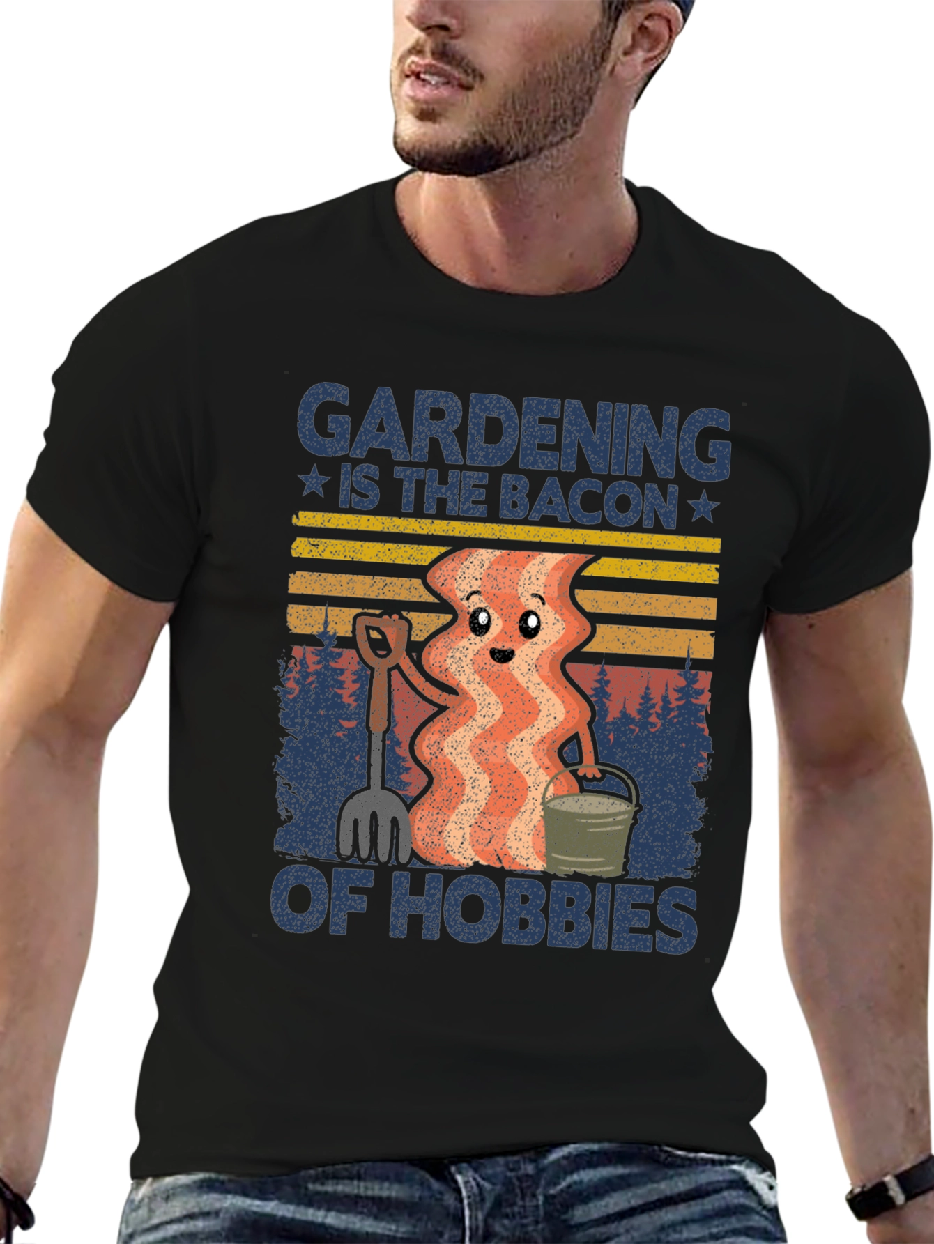 Gardening Bacon of Hobbies Graphic T-Shirt