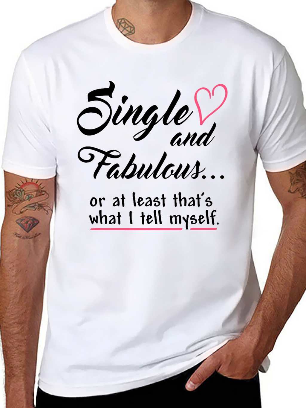 Single & Fabulous Graphic Tee - Black Cotton Shirt