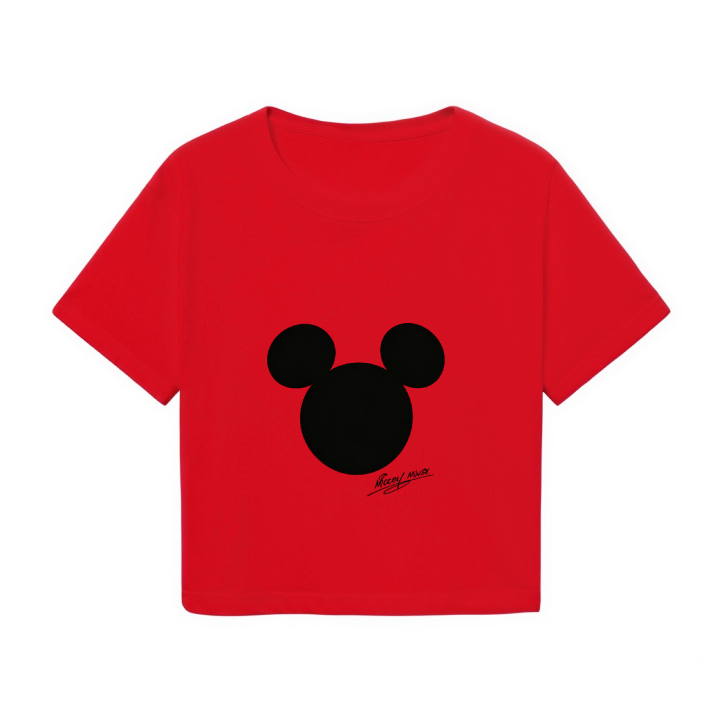 Luxe Leopard?Pattern Hello Kitty Edgy Black Cropped Tee