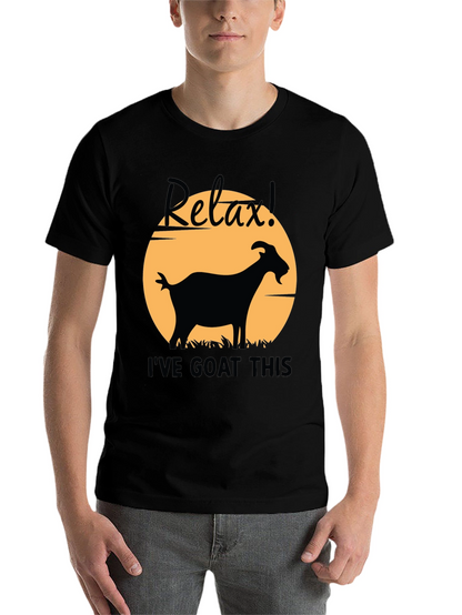 Relax! Ive Goat This Black Graphic T-Shirt