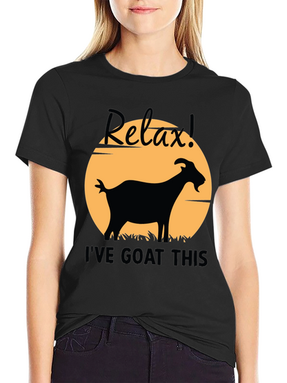 Relax! Ive Goat This Black Graphic T-Shirt