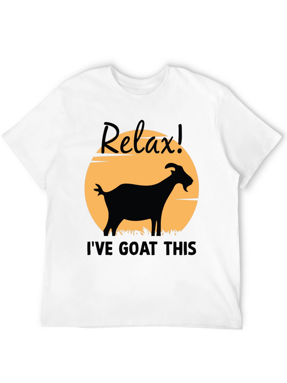 Relax! Ive Goat This Black Graphic T-Shirt