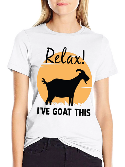 Relax! Ive Goat This Black Graphic T-Shirt