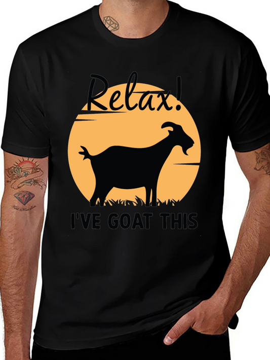 Relax! Ive Goat This Black Graphic T-Shirt