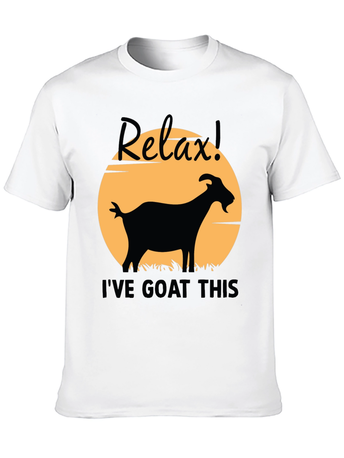 Relax! Ive Goat This Black Graphic T-Shirt