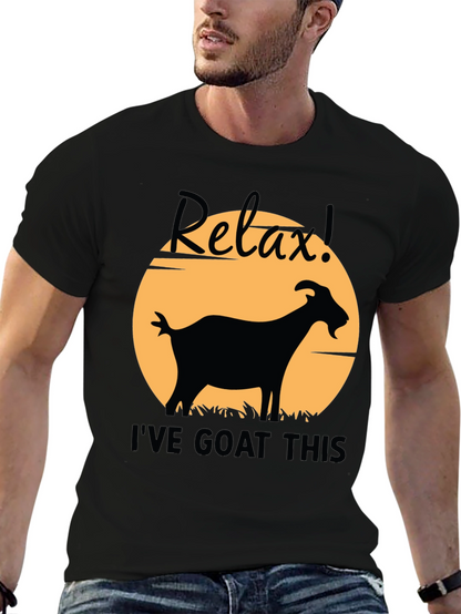 Relax! Ive Goat This Black Graphic T-Shirt