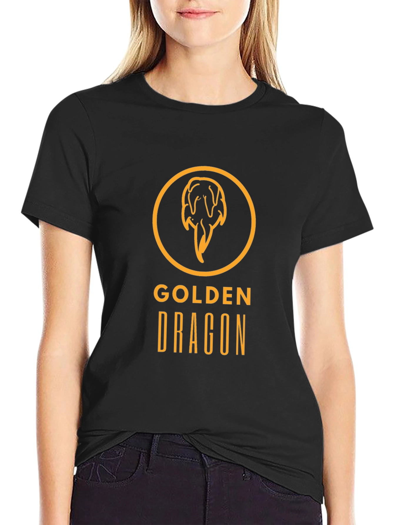 Golden Dragon Graphic Tee - Stylish Mens T-Shirt