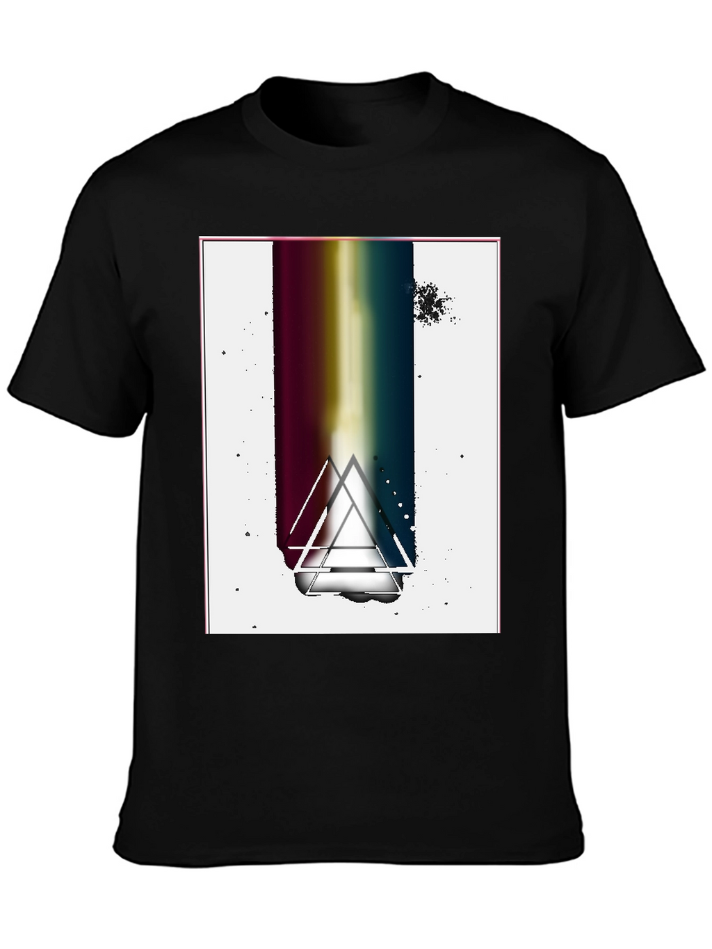 Abstract Graphic Tee - Black Cotton Blend