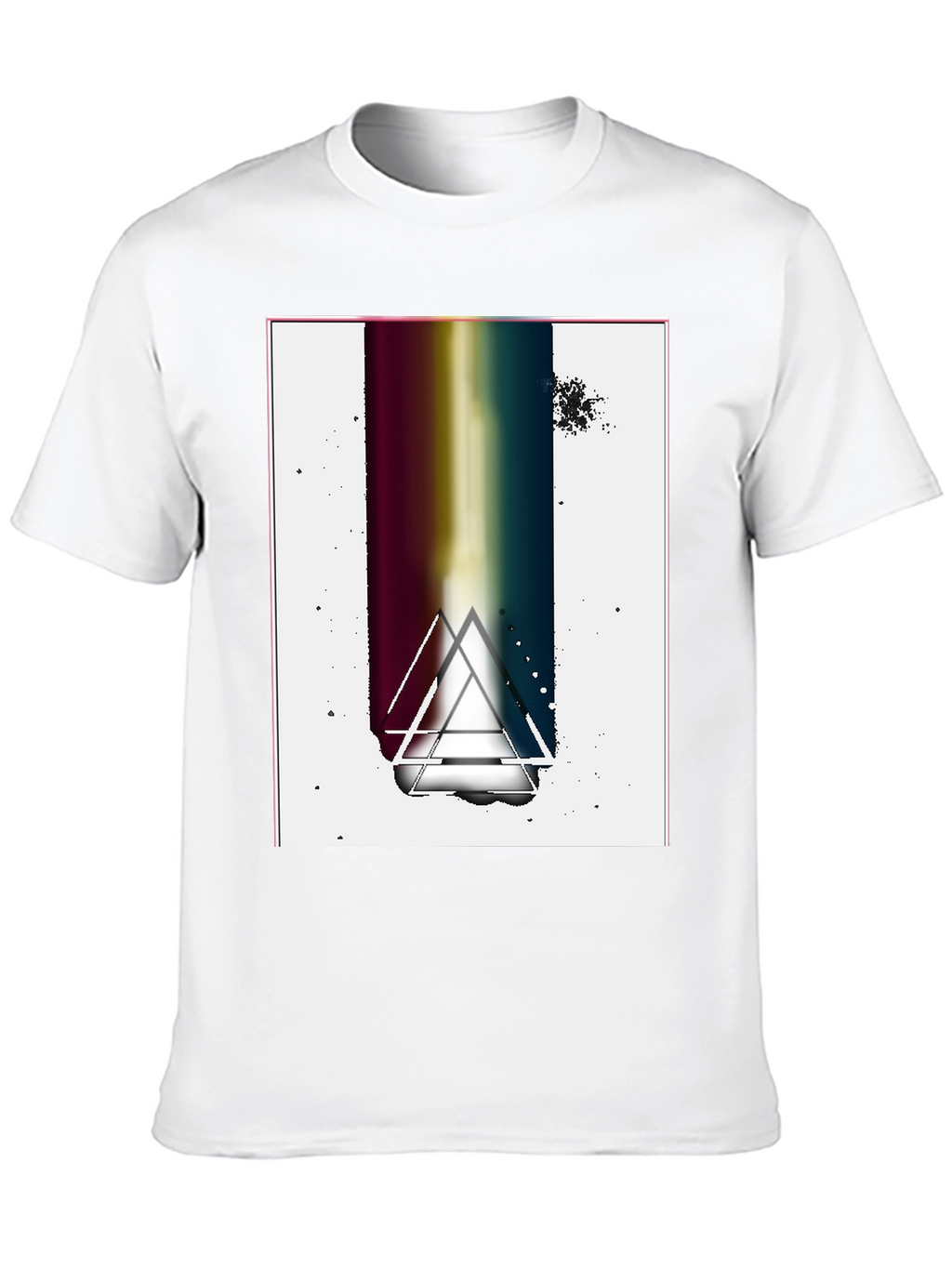 Abstract Graphic Tee - Black Cotton Blend