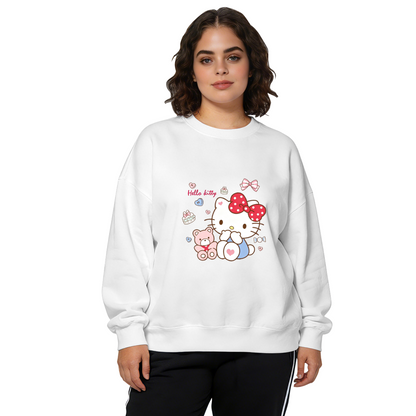 Cake & Teddy Bear Hello Kitty Cozy Crewneck Sweatshirt