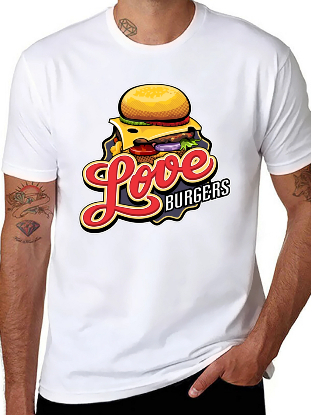 Love Burgers Graphic T-Shirt - Black