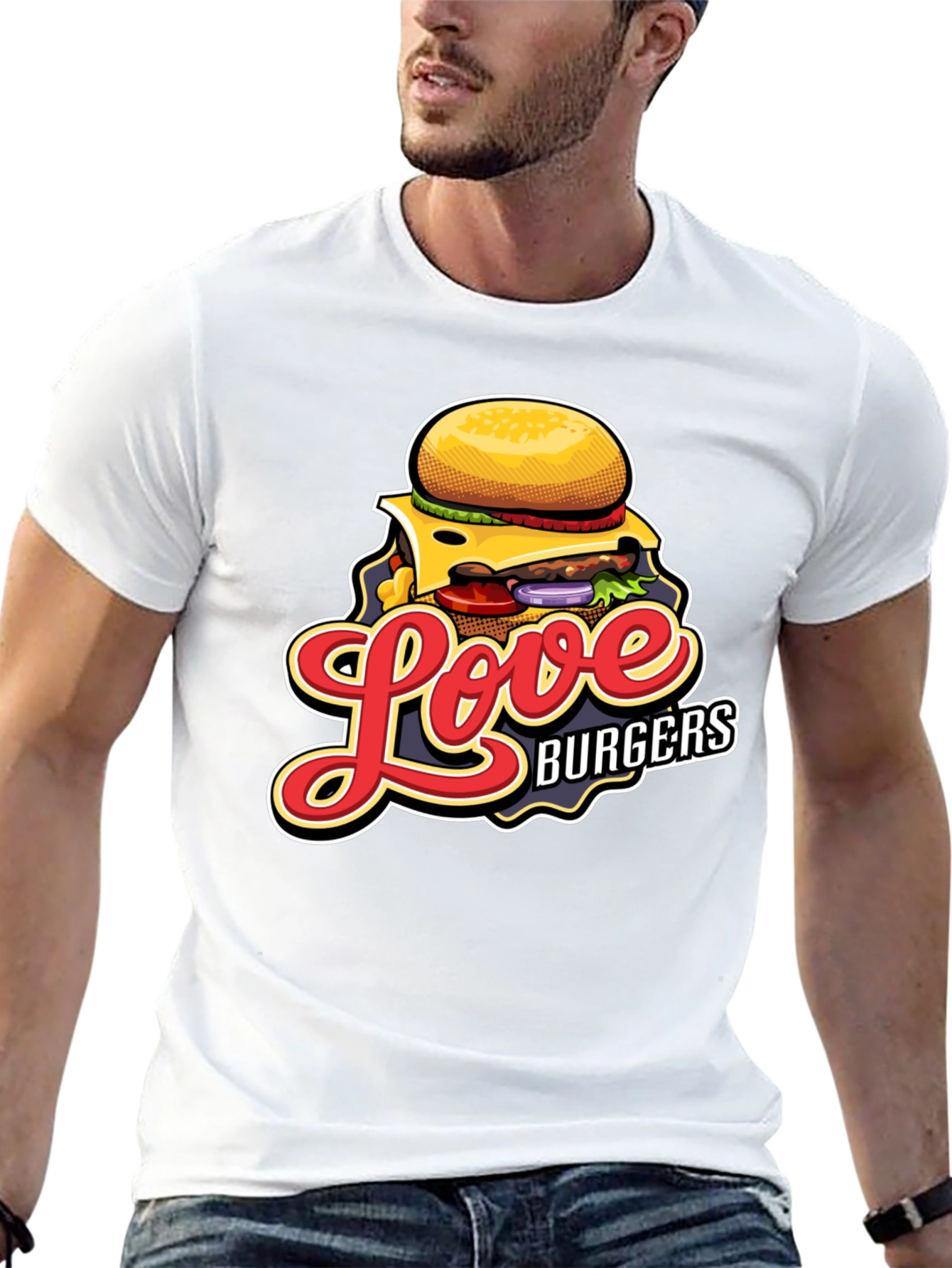 Love Burgers Graphic T-Shirt - Black