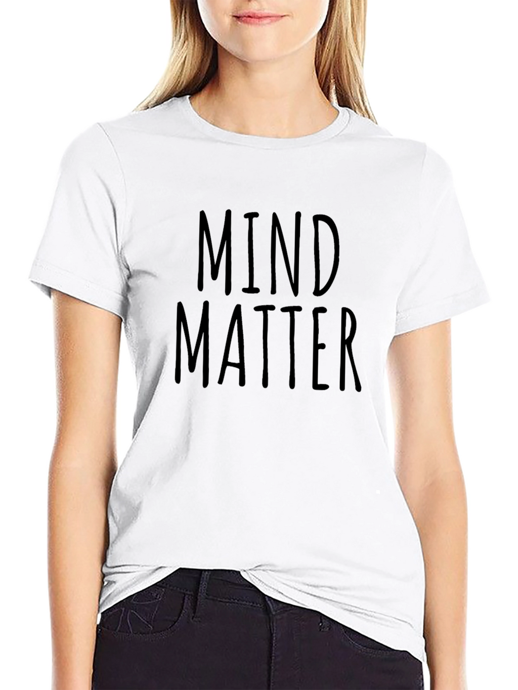 Mind Matter Black Graphic Tee - Soft Cotton Blend