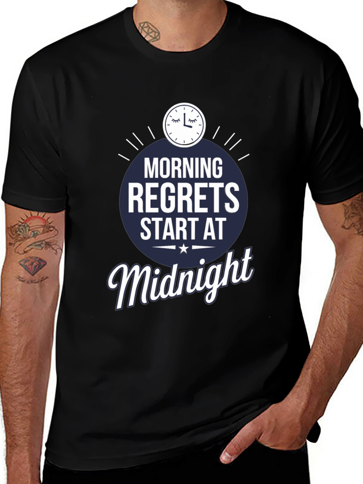 Morning Regrets Midnight Graphic T-Shirt
