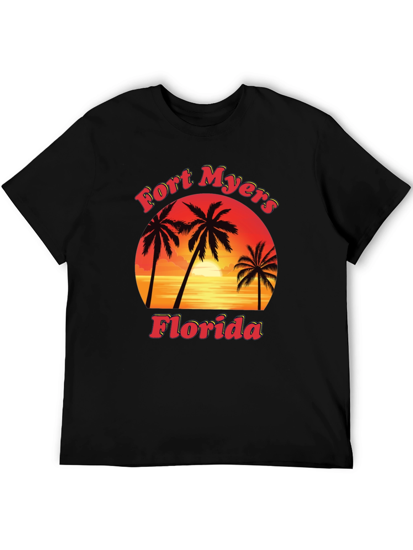 Fort Myers Florida T-Shirt Retro Sunset Palm Trees