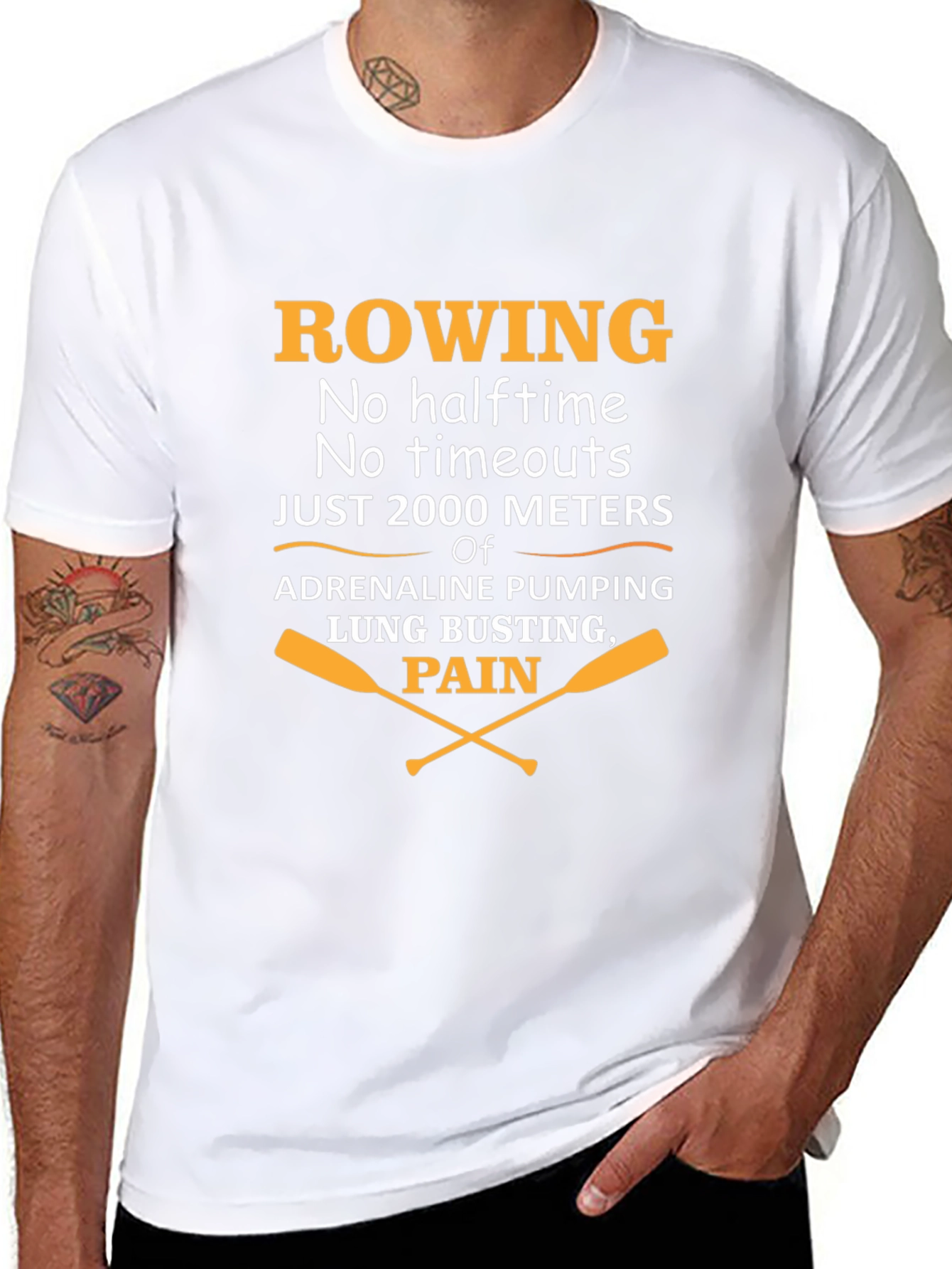 Rowing T-Shirt: No Halftime Just 2000 Meters