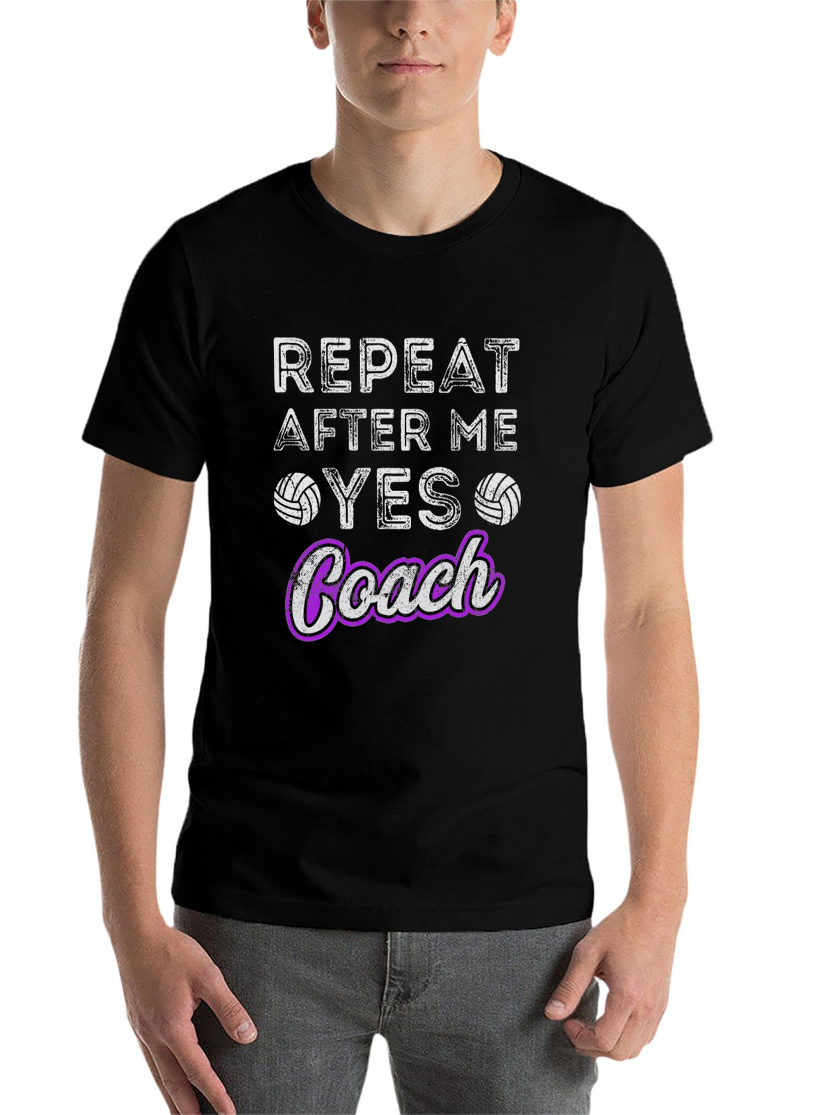 Volleyball Coach T-Shirt - Repeat After Me Yes