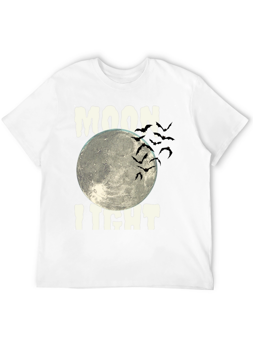 Moonlight Halloween Bats Graphic Tee