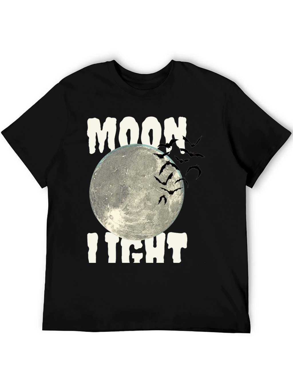 Moonlight Halloween Bats Graphic Tee