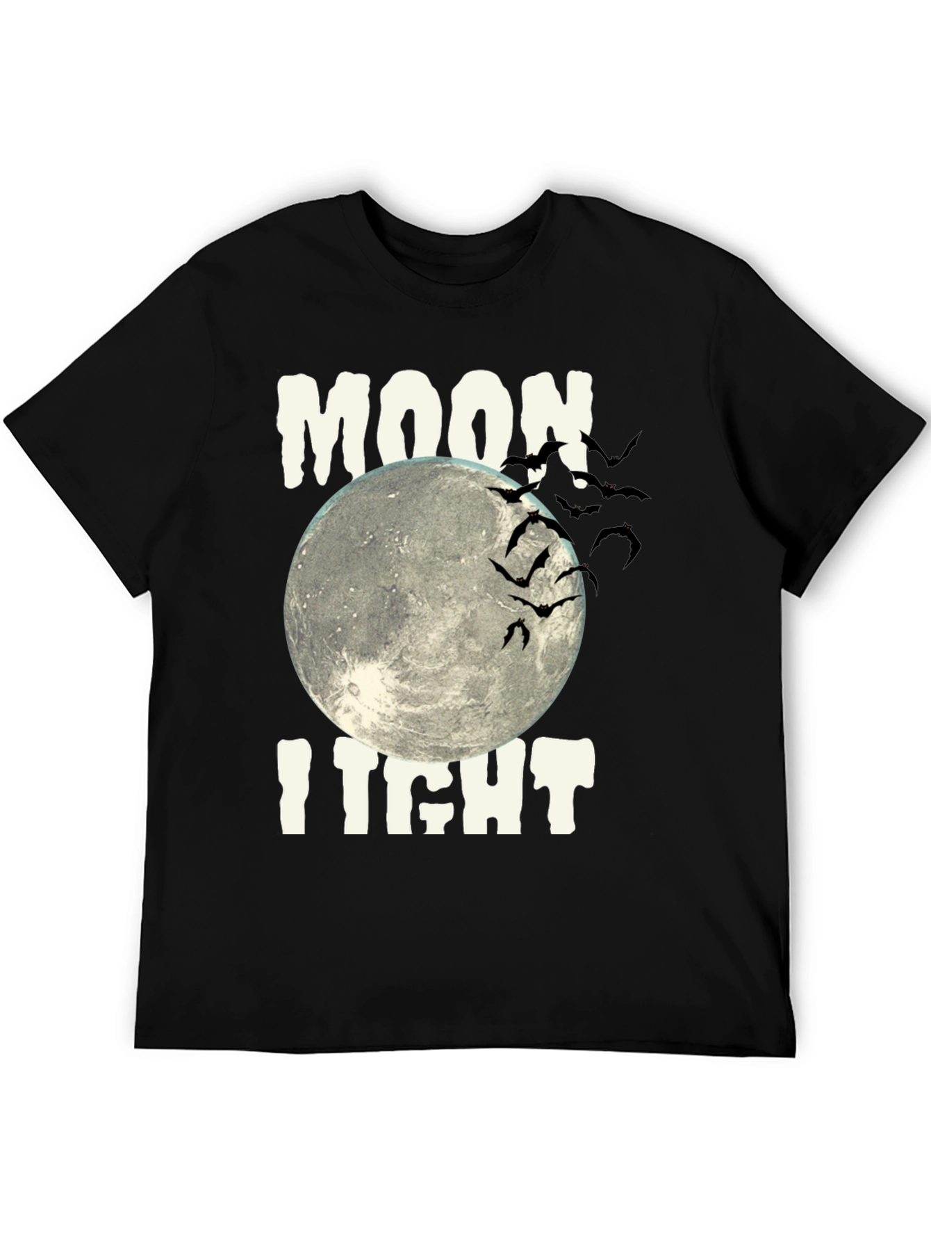 Moonlight Halloween Bats Graphic Tee