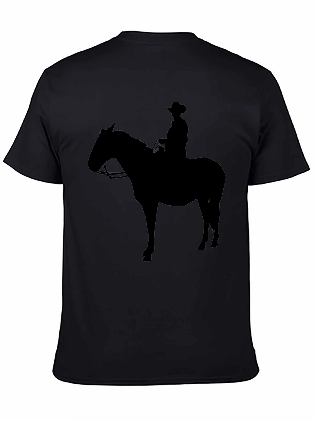 Cowboy Silhouette Graphic Tee - Black