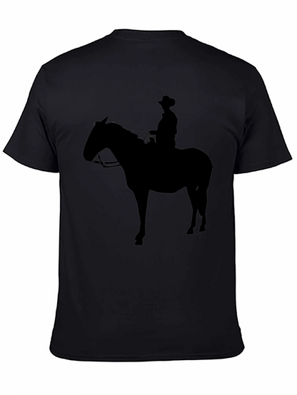 Cowboy Silhouette Graphic Tee - Black