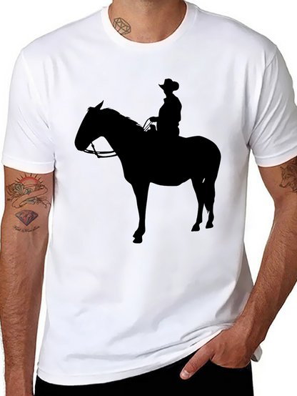 Cowboy Silhouette Graphic Tee - Black