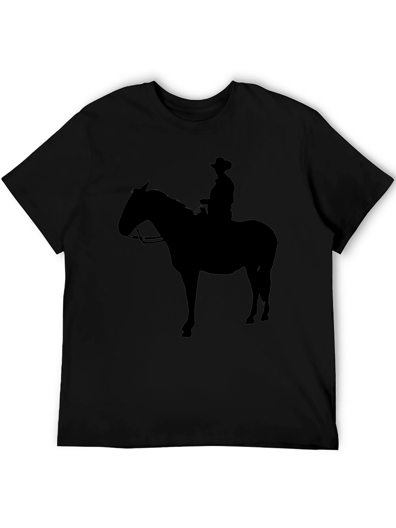 Cowboy Silhouette Graphic Tee - Black