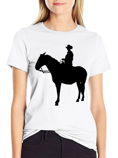 Cowboy Silhouette Graphic Tee - Black