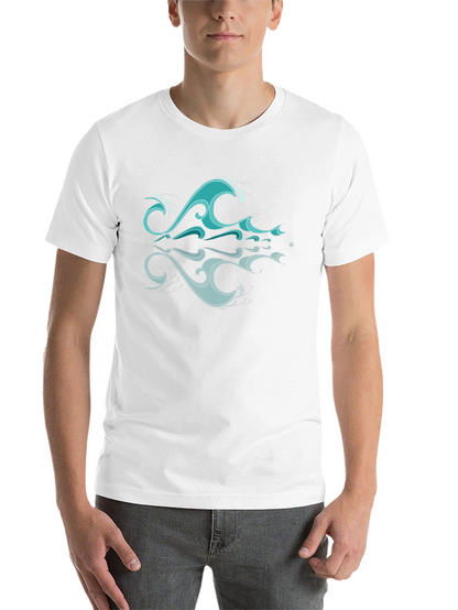 Ocean Wave Graphic Black T-Shirt