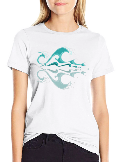 Ocean Wave Graphic Black T-Shirt