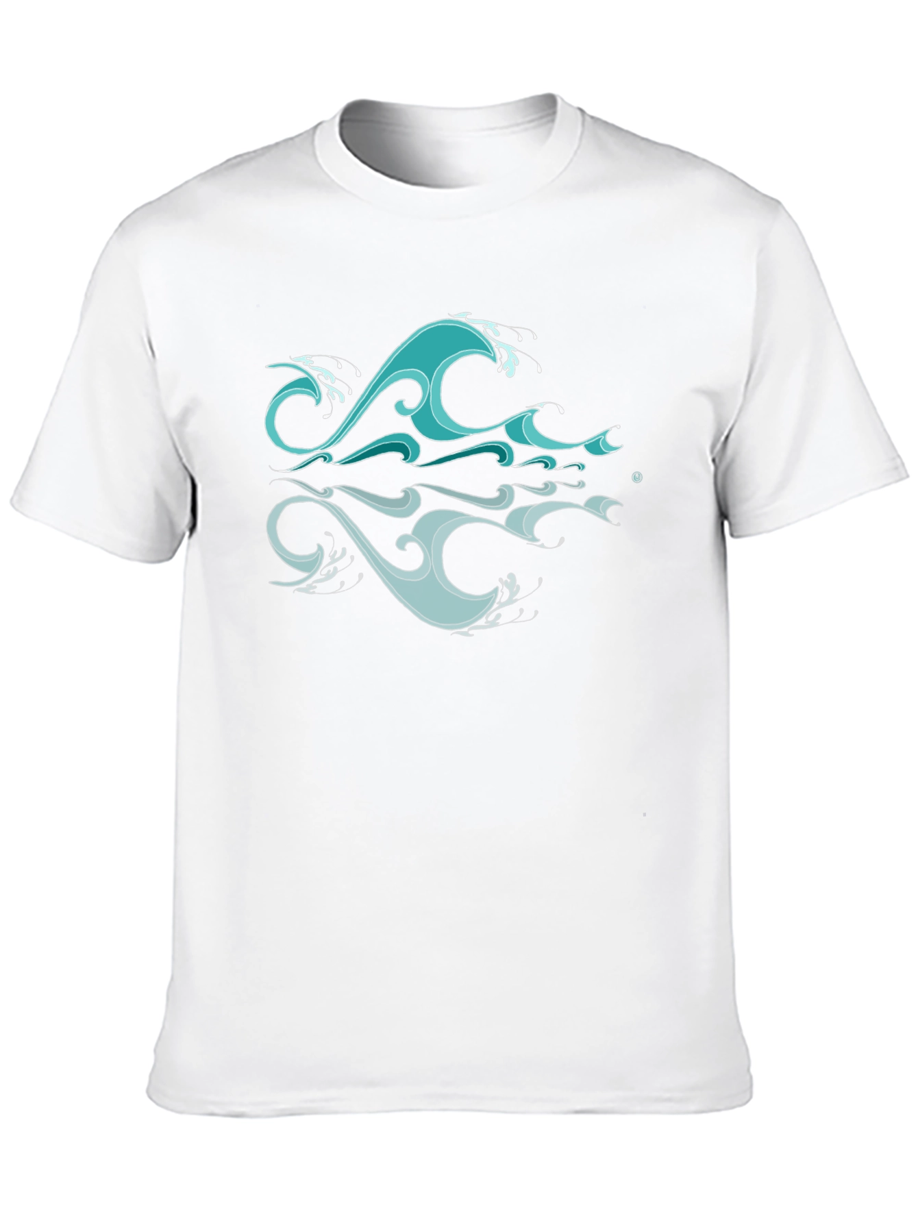 Ocean Wave Graphic Black T-Shirt
