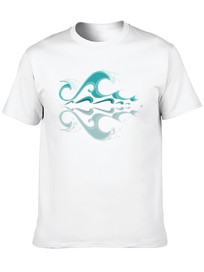 Ocean Wave Graphic Black T-Shirt