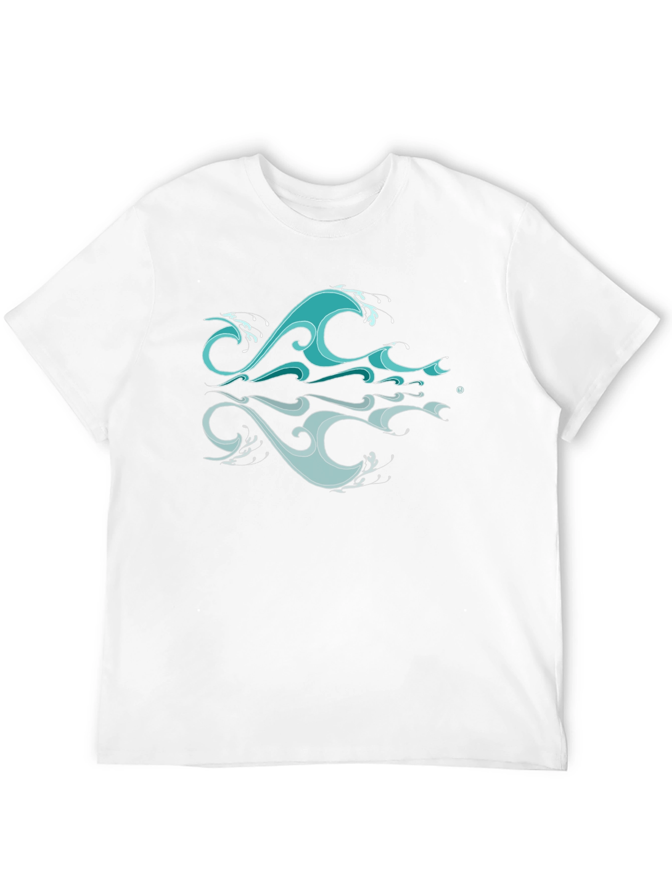 Ocean Wave Graphic Black T-Shirt