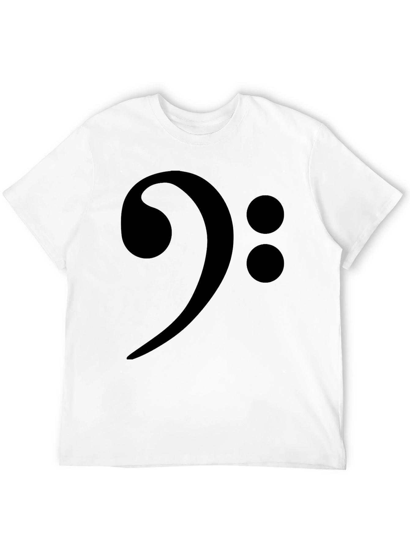 Bass Clef Black T-Shirt - Music Lover Tee