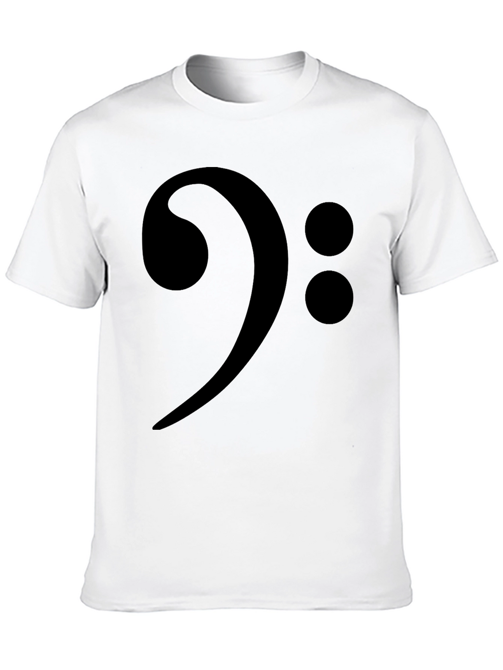 Bass Clef Black T-Shirt - Music Lover Tee