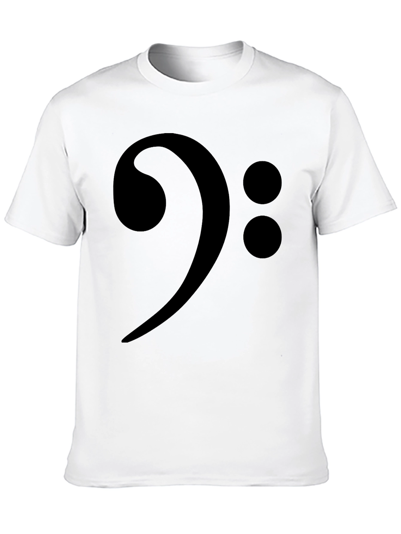 Bass Clef Black T-Shirt - Music Lover Tee