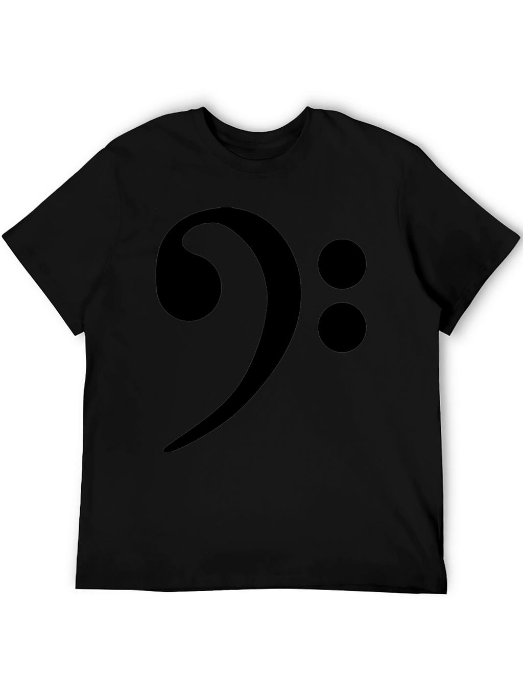 Bass Clef Black T-Shirt - Music Lover Tee