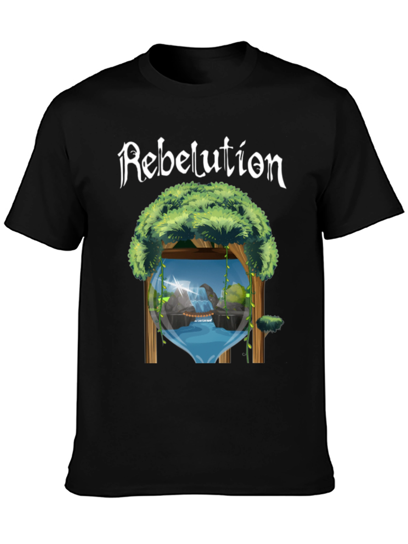 Rebelution Nature Scene Black T-Shirt