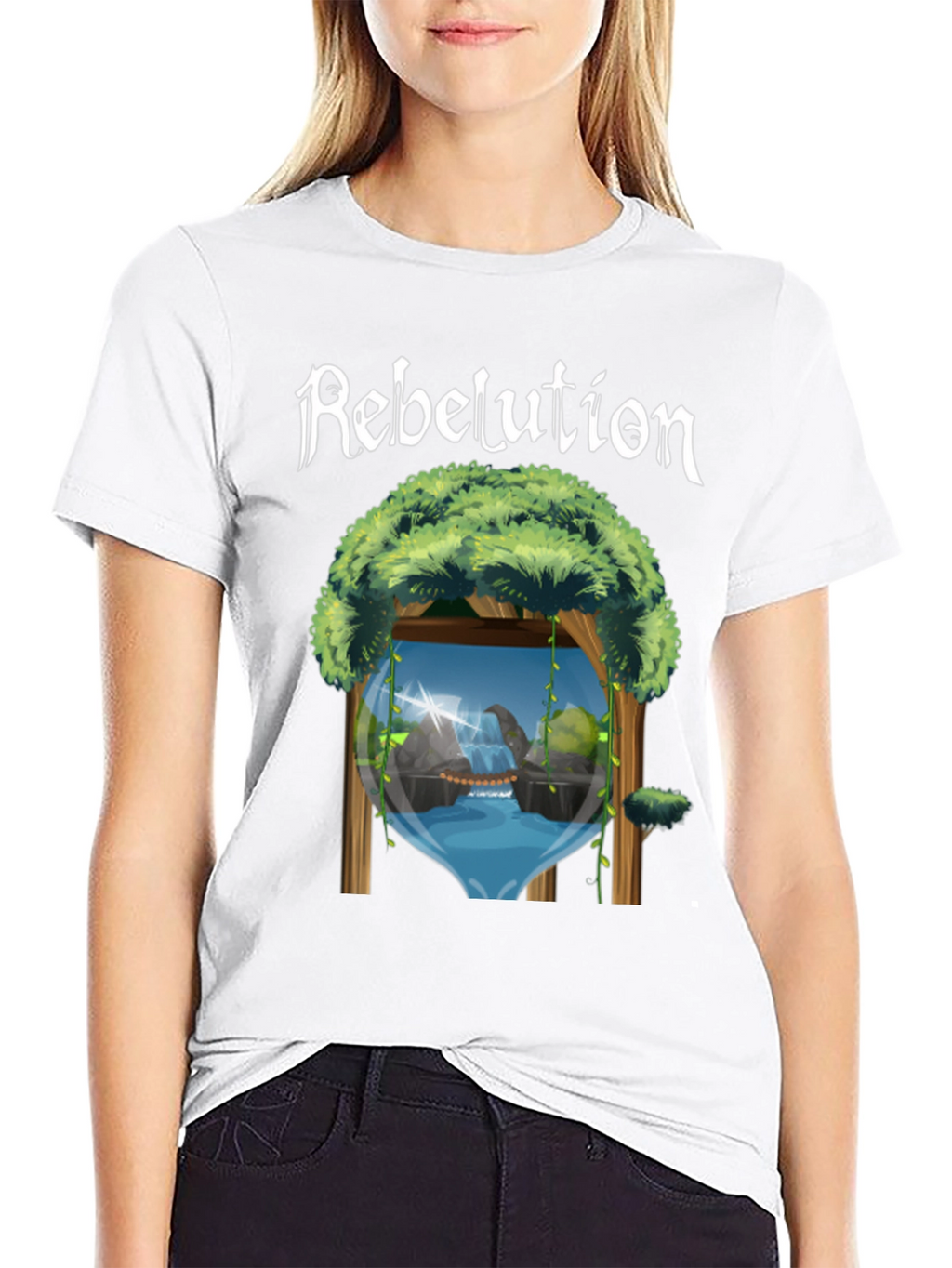 Rebelution Nature Scene Black T-Shirt