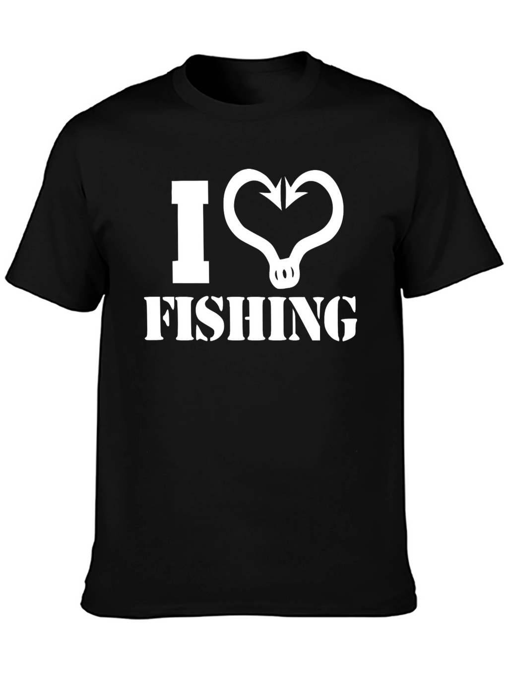 I Love Fishing Black T-Shirt