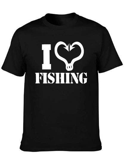 I Love Fishing Black T-Shirt