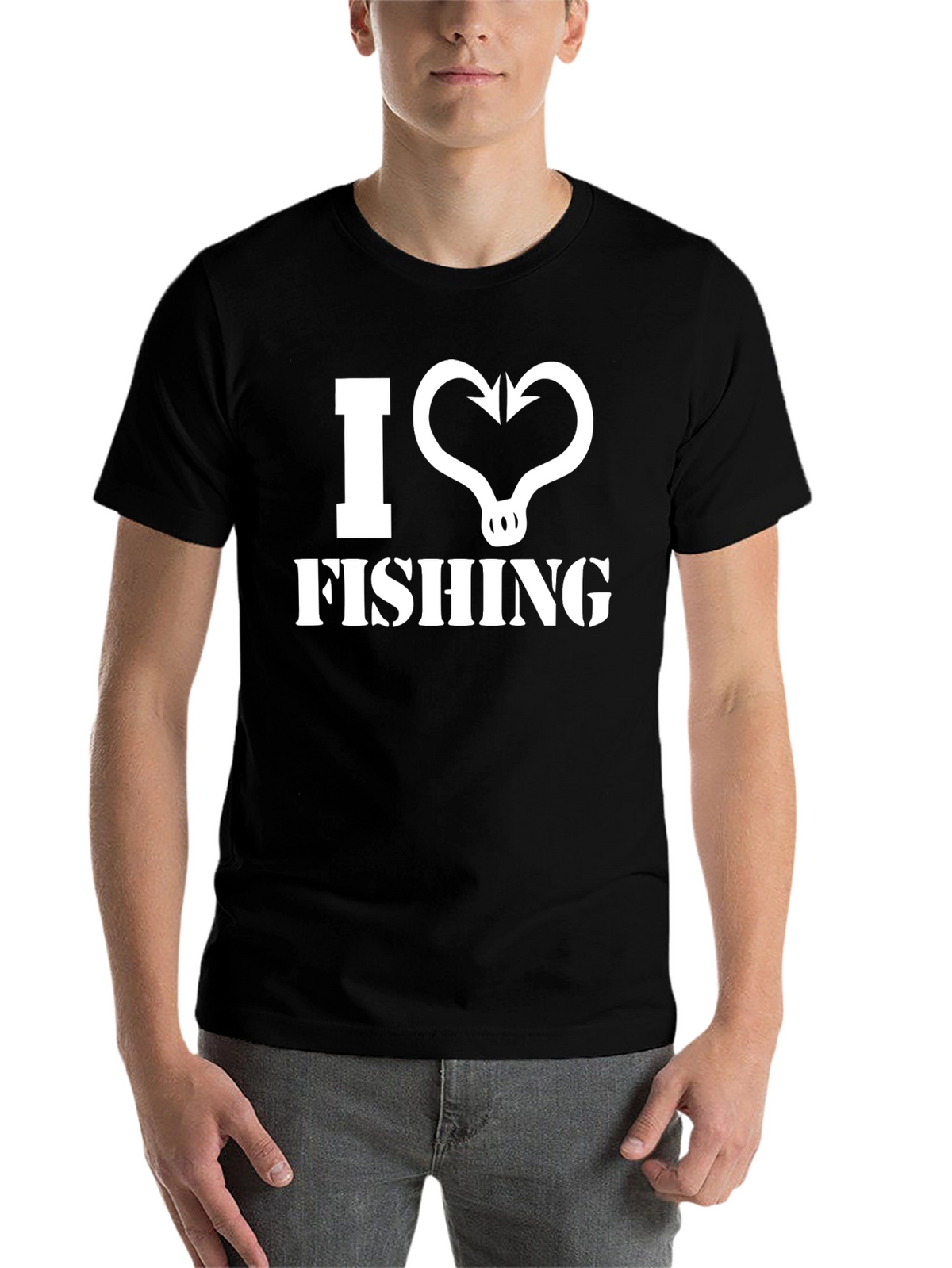 I Love Fishing Black T-Shirt