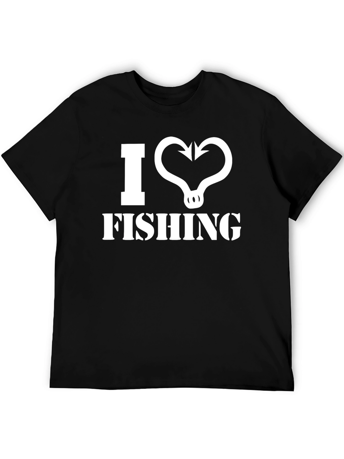 I Love Fishing Black T-Shirt