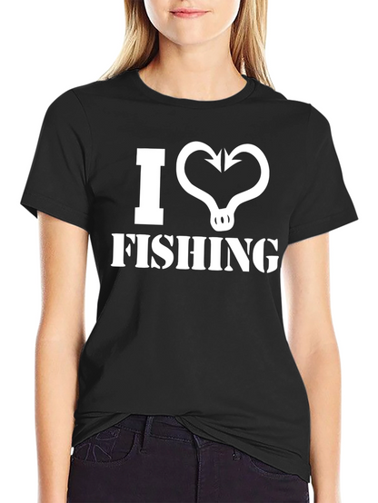 I Love Fishing Black T-Shirt
